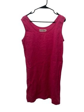 Jams World Bright Pink Sleeveless Linen Dress Size Large